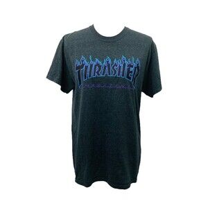 Thrasher Men's Shirt Grey Short Sleeve Skateboarders Magazine Size Medium